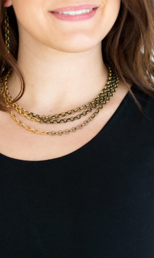 Metro Madness Necklace Brass/Gold