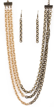 Load image into Gallery viewer, Metro Madness Necklace Brass/Gold