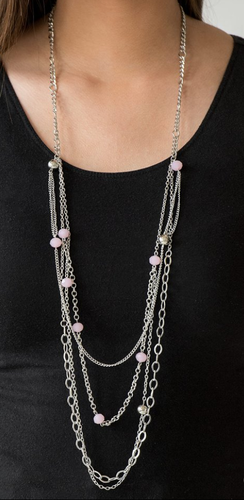 Glamour Grotto Lite Necklace Pink