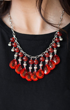 Load image into Gallery viewer, Beauty School Drop Out Necklace Red