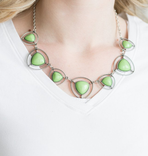 Make A Point Necklace Green